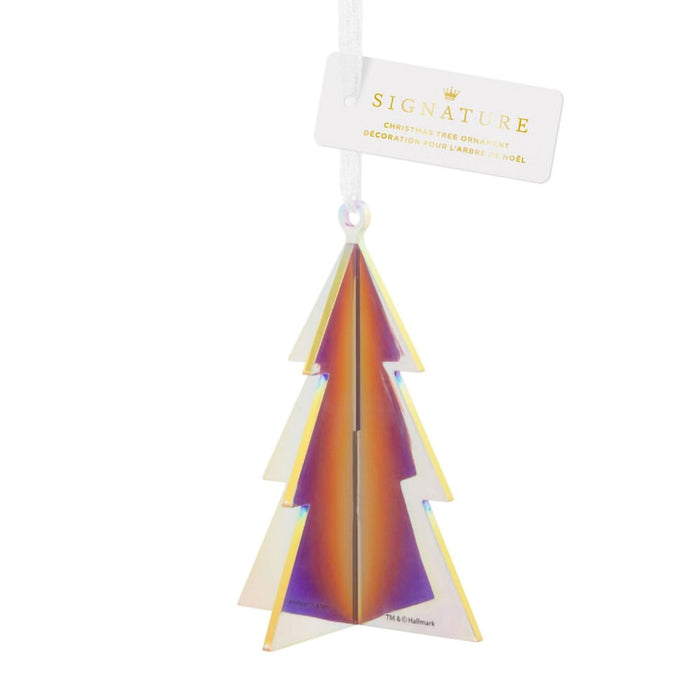 Hallmark : Signature Iridescent Orange Tree Acrylic Hallmark Ornament - Hallmark : Signature Iridescent Orange Tree Acrylic Hallmark Ornament