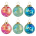 Hallmark : Signature Marbled Glass Hallmark Ornaments - Set of 6 - Hallmark : Signature Marbled Glass Hallmark Ornaments - Set of 6