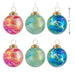 Hallmark : Signature Marbled Glass Hallmark Ornaments - Set of 6 - Hallmark : Signature Marbled Glass Hallmark Ornaments - Set of 6