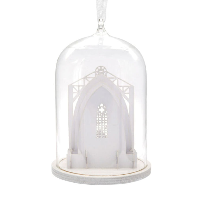 Hallmark : Signature Nativity Cloche Glass and Paper Hallmark Ornament - Hallmark : Signature Nativity Cloche Glass and Paper Hallmark Ornament