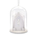 Hallmark : Signature Nativity Cloche Glass and Paper Hallmark Ornament - Hallmark : Signature Nativity Cloche Glass and Paper Hallmark Ornament