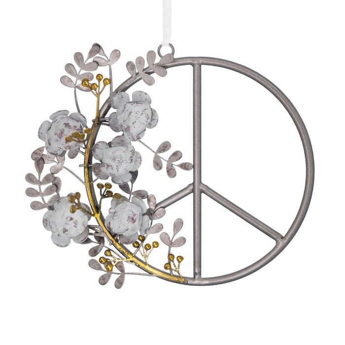 Hallmark : Signature Peace Symbol Metal Hallmark Ornament - Hallmark : Signature Peace Symbol Metal Hallmark Ornament