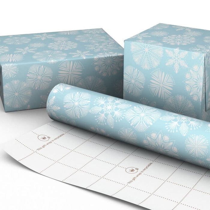 Hallmark : Snowflakes on Light Blue Holiday Wrapping Paper Roll, 22.5 sq. ft. - Hallmark : Snowflakes on Light Blue Holiday Wrapping Paper Roll, 22.5 sq. ft.