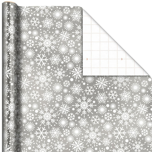 Hallmark : Snowflakes on Metallic Silver Jumbo Holiday Wrapping Paper Roll, 54 sq. ft. - Hallmark : Snowflakes on Metallic Silver Jumbo Holiday Wrapping Paper Roll, 54 sq. ft.