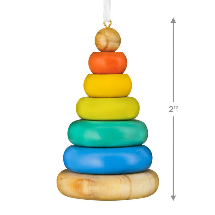 Hallmark : Stacking Rings Baby Toy Wood Hallmark Ornament - Hallmark : Stacking Rings Baby Toy Wood Hallmark Ornament