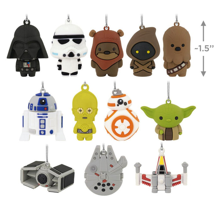 Hallmark : Star Wars™ Hallmark Countdown Calendar Paper Tree Set With 12 Mini Ornaments - Hallmark : Star Wars™ Hallmark Countdown Calendar Paper Tree Set With 12 Mini Ornaments