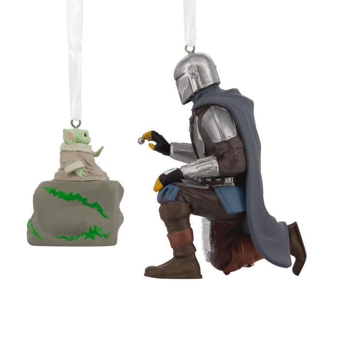 Hallmark : Star Wars: The Mandalorian™ and Grogu™ Hallmark Ornaments, Set of 2 - Hallmark : Star Wars: The Mandalorian™ and Grogu™ Hallmark Ornaments, Set of 2