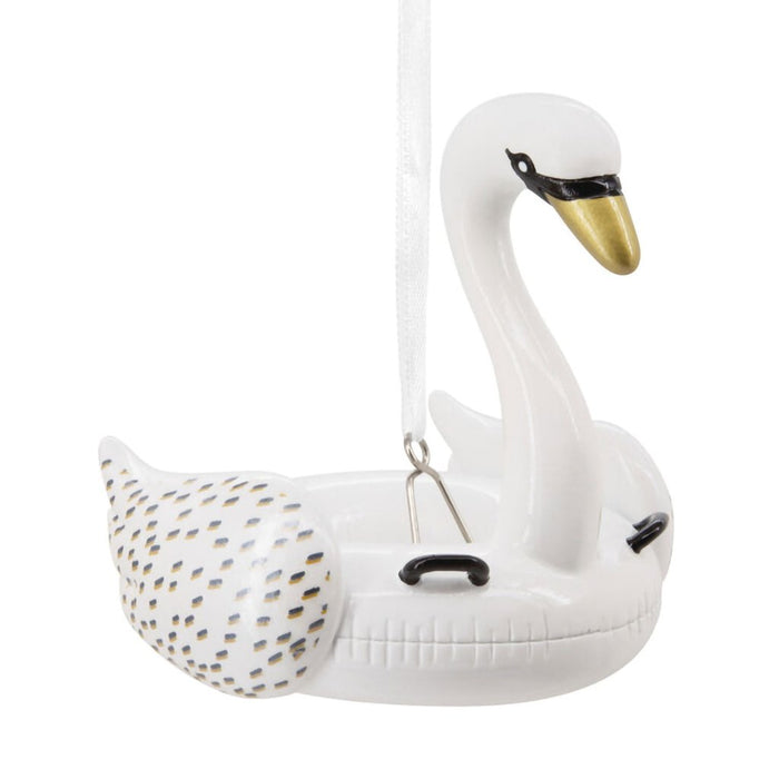 Hallmark : Swan Pool Float Hallmark Ornament - Hallmark : Swan Pool Float Hallmark Ornament