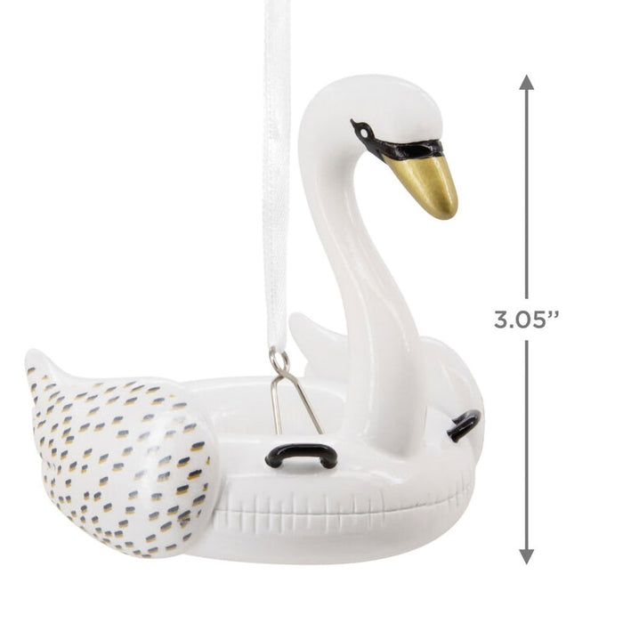 Hallmark : Swan Pool Float Hallmark Ornament - Hallmark : Swan Pool Float Hallmark Ornament