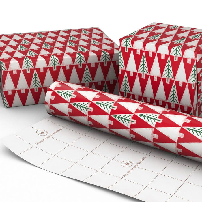 Hallmark : Triangle Trees Christmas Wrapping Paper Roll, 22.5 sq. ft. - Hallmark : Triangle Trees Christmas Wrapping Paper Roll, 22.5 sq. ft.