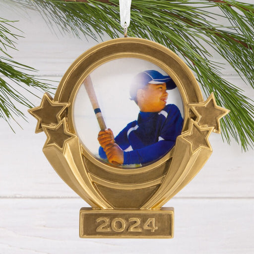 Hallmark : Trophy 2024 Photo Frame Hallmark Ornament - Hallmark : Trophy 2024 Photo Frame Hallmark Ornament