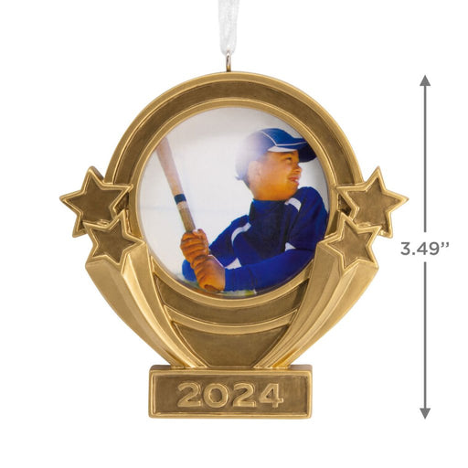 Hallmark : Trophy 2024 Photo Frame Hallmark Ornament - Hallmark : Trophy 2024 Photo Frame Hallmark Ornament