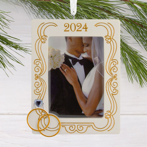 Hallmark : Wedding 2024 Photo Frame Hallmark Ornament - Hallmark : Wedding 2024 Photo Frame Hallmark Ornament