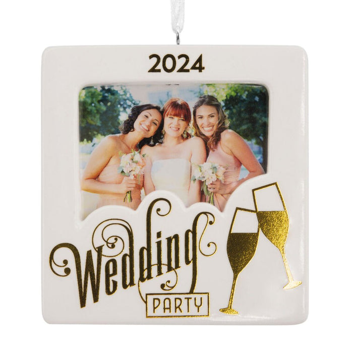 Hallmark : Wedding Party 2024 Photo Frame Hallmark Ornament - Hallmark : Wedding Party 2024 Photo Frame Hallmark Ornament