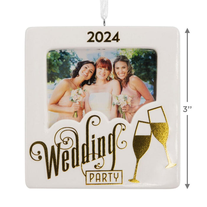 Hallmark : Wedding Party 2024 Photo Frame Hallmark Ornament - Hallmark : Wedding Party 2024 Photo Frame Hallmark Ornament