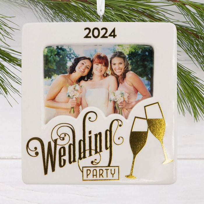 Hallmark : Wedding Party 2024 Photo Frame Hallmark Ornament - Hallmark : Wedding Party 2024 Photo Frame Hallmark Ornament