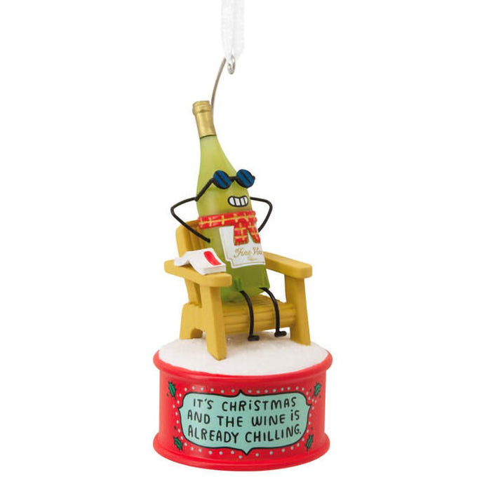 Hallmark : Wine Is Chilling Hallmark Ornament - Hallmark : Wine Is Chilling Hallmark Ornament