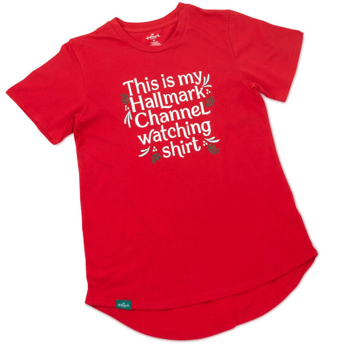 Hallmark : Women's Red Hallmark Channel Watching High Low T-Shirt - Hallmark : Women's Red Hallmark Channel Watching High Low T-Shirt