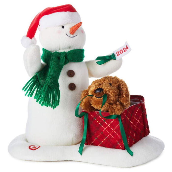 Hallmark : Wrapped in Joy Singing Snowman Plush With Motion, 10" - Hallmark : Wrapped in Joy Singing Snowman Plush With Motion, 10"