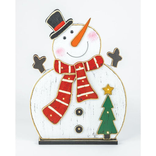 Hannah's Handiworks : Round Top Hat Snowman with Lights - Hannah's Handiworks : Round Top Hat Snowman with Lights