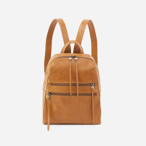 HOBO : Billie Backpack in Polished Leather - Natural - HOBO : Billie Backpack in Polished Leather - Natural
