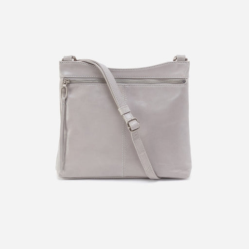 HOBO : Cambel Crossbody in Polished Leather - Light Grey - HOBO : Cambel Crossbody in Polished Leather - Light Grey