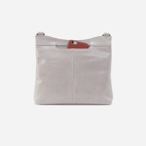 HOBO : Cambel Crossbody in Polished Leather - Light Grey - HOBO : Cambel Crossbody in Polished Leather - Light Grey