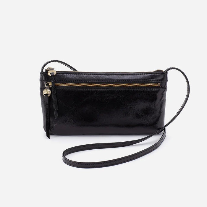 HOBO : Cara Crossbody in Polished Leather - Black - HOBO : Cara Crossbody in Polished Leather - Black