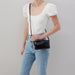 HOBO : Cara Crossbody in Polished Leather - Blue Stone - HOBO : Cara Crossbody in Polished Leather - Blue Stone