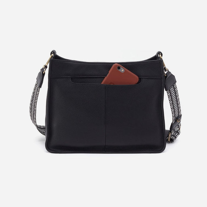 HOBO : Cass Crossbody in Pebbled Leather - Black - HOBO : Cass Crossbody in Pebbled Leather - Black