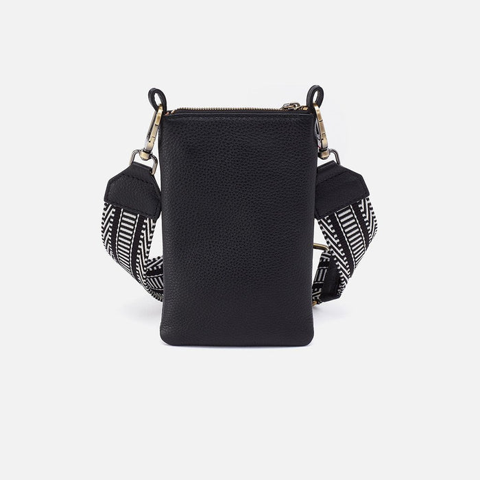 HOBO : Cass Phone Crossbody in Pebbled Leather - Black - HOBO : Cass Phone Crossbody in Pebbled Leather - Black