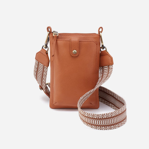 HOBO : Cass Phone Crossbody in Pebbled Leather - Butterscotch - HOBO : Cass Phone Crossbody in Pebbled Leather - Butterscotch