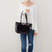 HOBO : Cecily Tote in Polished Leather - Black - HOBO : Cecily Tote in Polished Leather - Black