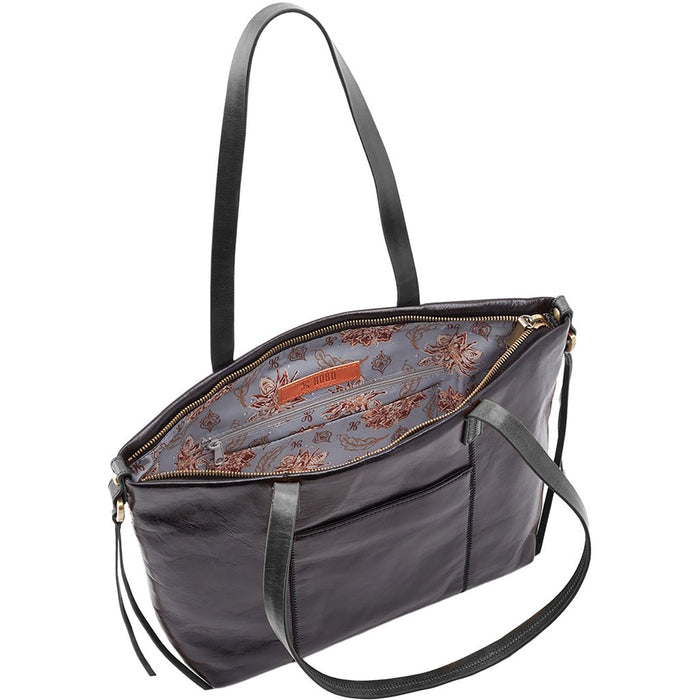 HOBO Cecily Tote in Polished Leather Black Annies Hallmark and Gretchens Hallmark 248.00