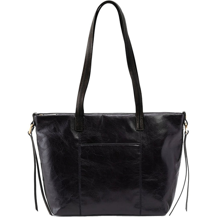 HOBO : Cecily Tote in Polished Leather - Black - HOBO : Cecily Tote in Polished Leather - Black