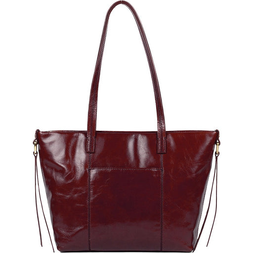 HOBO : Cecily Tote in Polished Leather - Merlot - HOBO : Cecily Tote in Polished Leather - Merlot