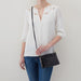 HOBO : Darcy Crossbody in Polished Leather - Deep Moss - HOBO : Darcy Crossbody in Polished Leather - Deep Moss