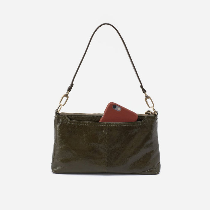 HOBO : Darcy Crossbody in Polished Leather - Deep Moss - HOBO : Darcy Crossbody in Polished Leather - Deep Moss