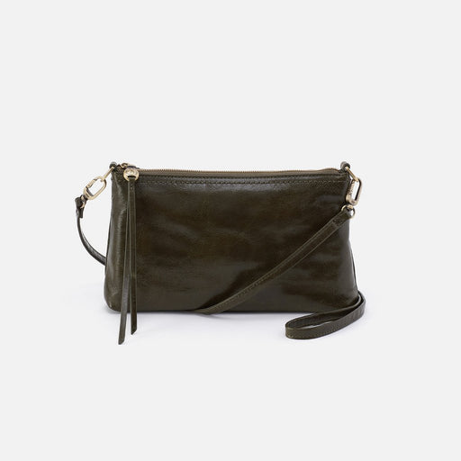 HOBO : Darcy Crossbody in Polished Leather - Deep Moss - HOBO : Darcy Crossbody in Polished Leather - Deep Moss