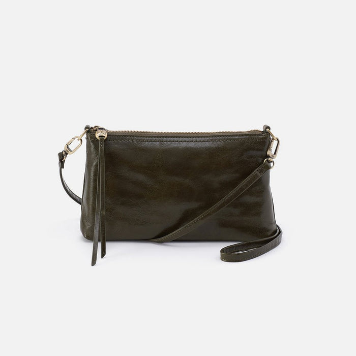 HOBO : Darcy Crossbody in Polished Leather - Deep Moss - HOBO : Darcy Crossbody in Polished Leather - Deep Moss