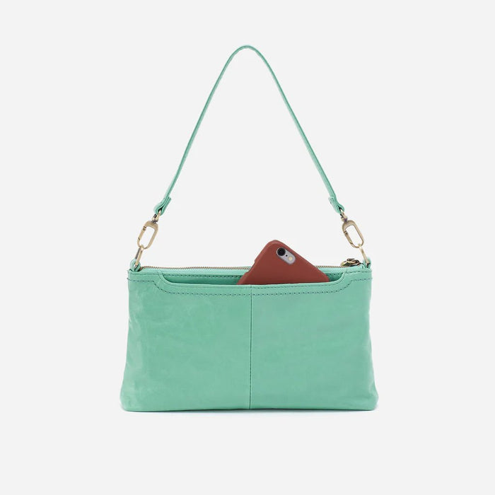 HOBO : Darcy Crossbody in Polished Leather - Seaglass - HOBO : Darcy Crossbody in Polished Leather - Seaglass