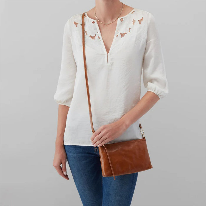 HOBO : Darcy Crossbody in Polished Leather - Seaglass - HOBO : Darcy Crossbody in Polished Leather - Seaglass