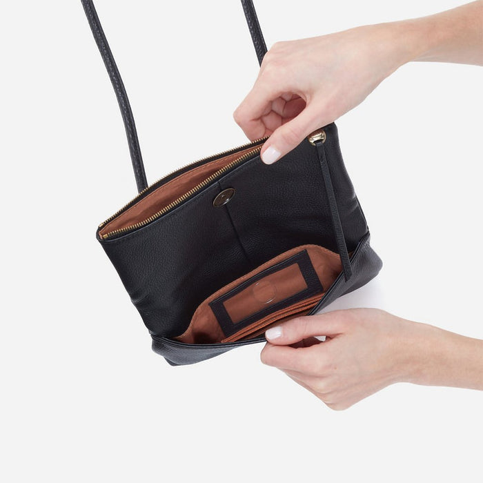 HOBO : Grant Small Crossbody In Pebbled Leather - Black - HOBO : Grant Small Crossbody In Pebbled Leather - Black