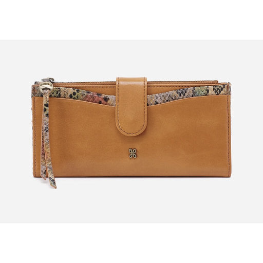 HOBO : Max Continental Wallet in Mixed Leathers - Natural - HOBO : Max Continental Wallet in Mixed Leathers - Natural