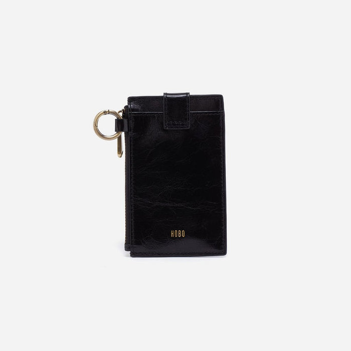 HOBO : Ring Credit Card Wristlet in In Polished Leather - Black - HOBO : Ring Credit Card Wristlet in In Polished Leather - Black