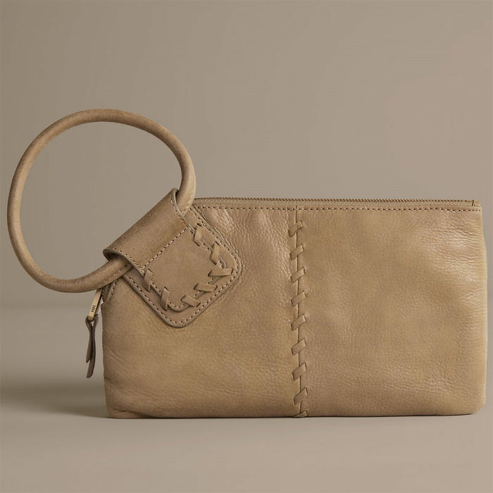 HOBO : Sable Wristlet In Metallic Leather - Burnished Sage - HOBO : Sable Wristlet In Metallic Leather - Burnished Sage