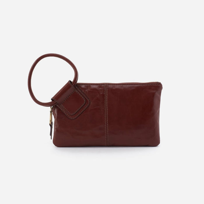 HOBO : Sable Wristlet In Polished Leather - Chocolate - HOBO : Sable Wristlet In Polished Leather - Chocolate