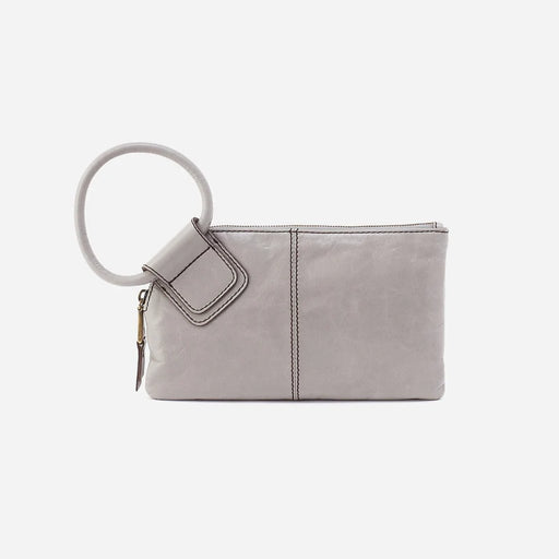 HOBO : Sable Wristlet in Polished Leather - Light Grey - HOBO : Sable Wristlet in Polished Leather - Light Grey