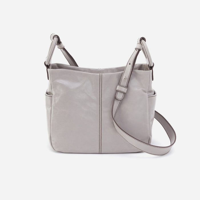 Hobo : Sheila Crossbody in Polished Leather - Light - Light Grey - Hobo : Sheila Crossbody in Polished Leather - Light - Light Grey