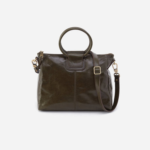 Hobo : Sheila Medium Satchel in Polished Leather - Deep Moss - Hobo : Sheila Medium Satchel in Polished Leather - Deep Moss